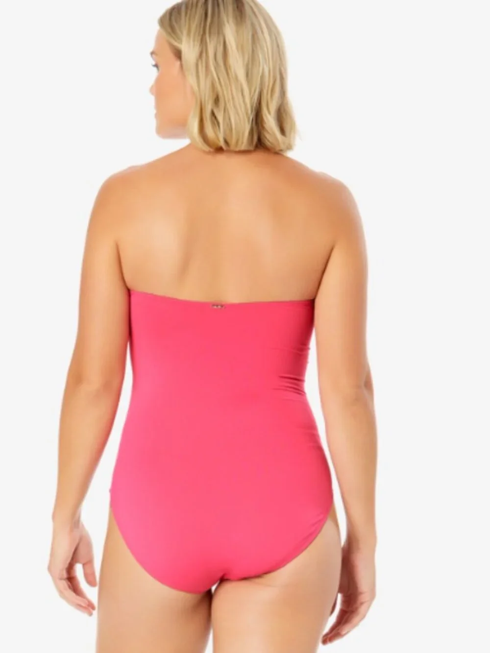 Anne Cole Women's Front Twist Shirred Onepice Swimsuit Pink Size 16 11878